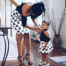 Load image into Gallery viewer, Fashion Mum And Daughter Half Sleeve Short Dress