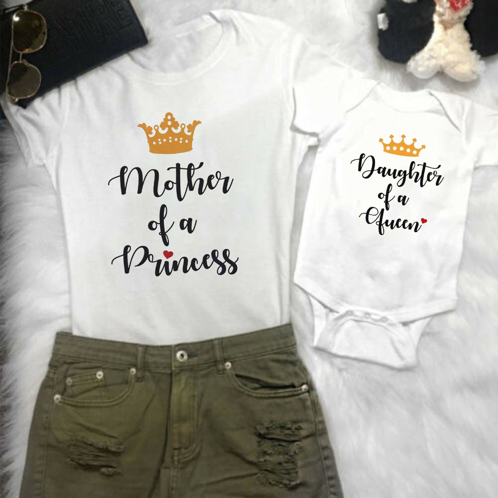 1pc Mother Daughter Women Mom Top Kids Girls Tee T Shirt Romper