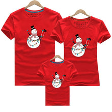 Load image into Gallery viewer, Family Clothing 2021 Christmas Snowman Print Family Matching Outfits
