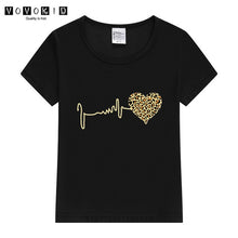 Load image into Gallery viewer, Mommy and Me Leopard Heartbeat T shirt 2021
