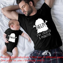 Load image into Gallery viewer, Cute Family Look Matching Clothes T shirt Father Daughter Son
